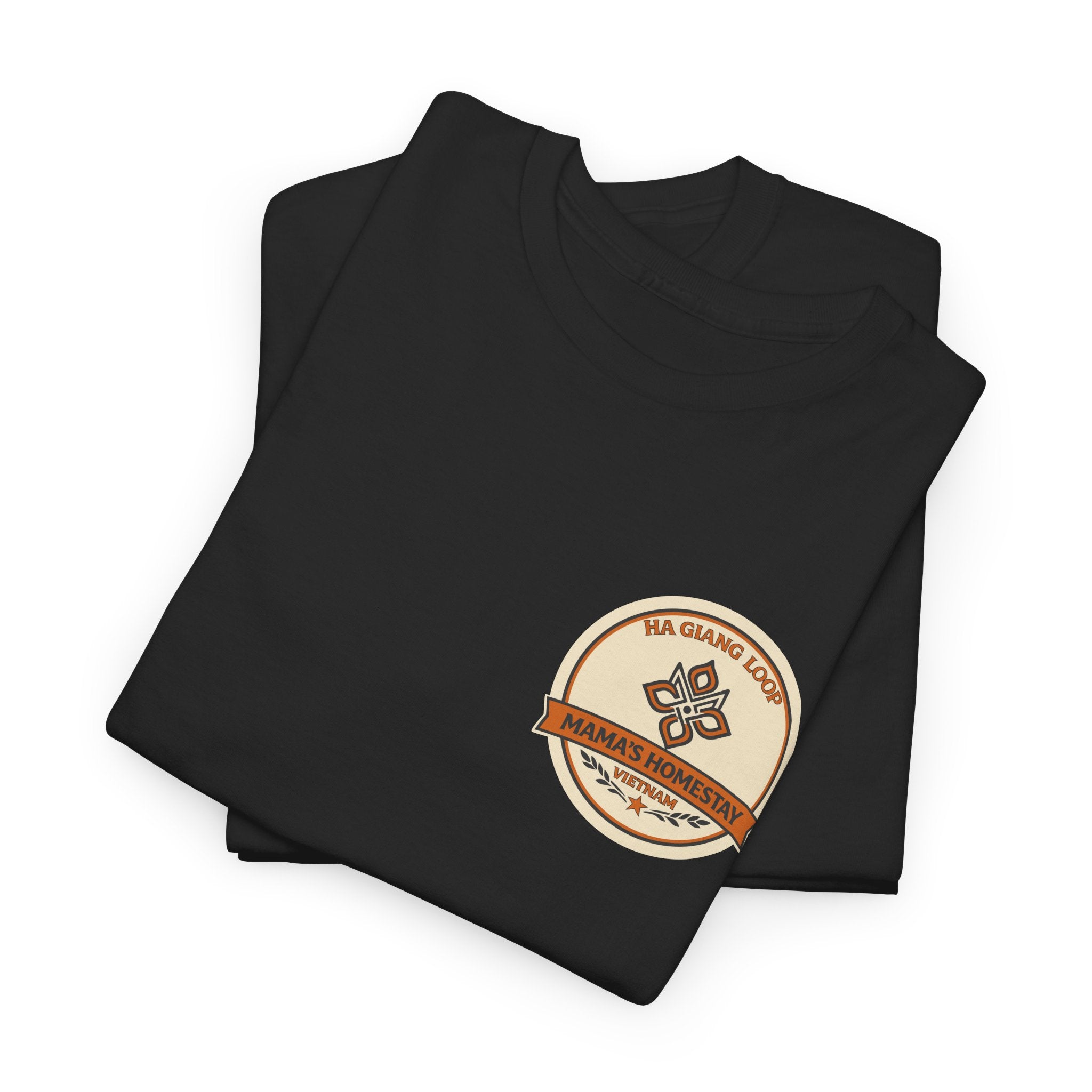 "Mama's Homestay" Ha Giang Loop Motorcycle Tour Tee — Nho Que River  —  Rider Name & Date Customizable - Black Edition - Unisex