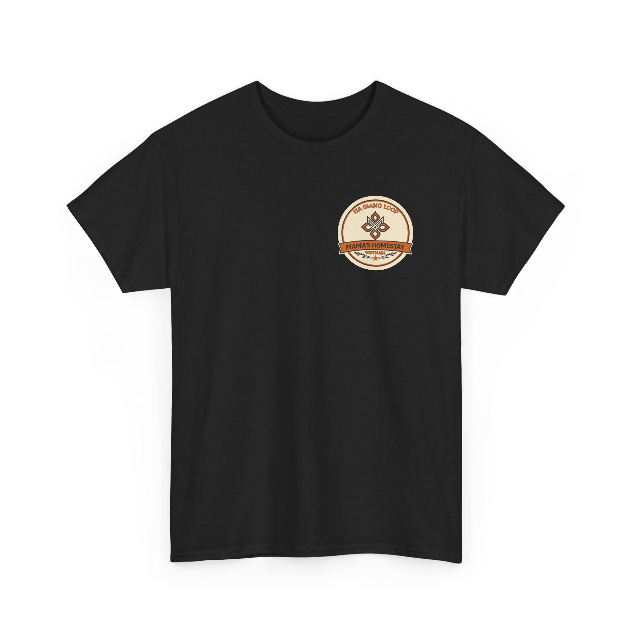 "Mama's Homestay" Ha Giang Loop Motorcycle Tour Tee — Nho Que River  —  Rider Name & Date Customizable - Black Edition - Unisex