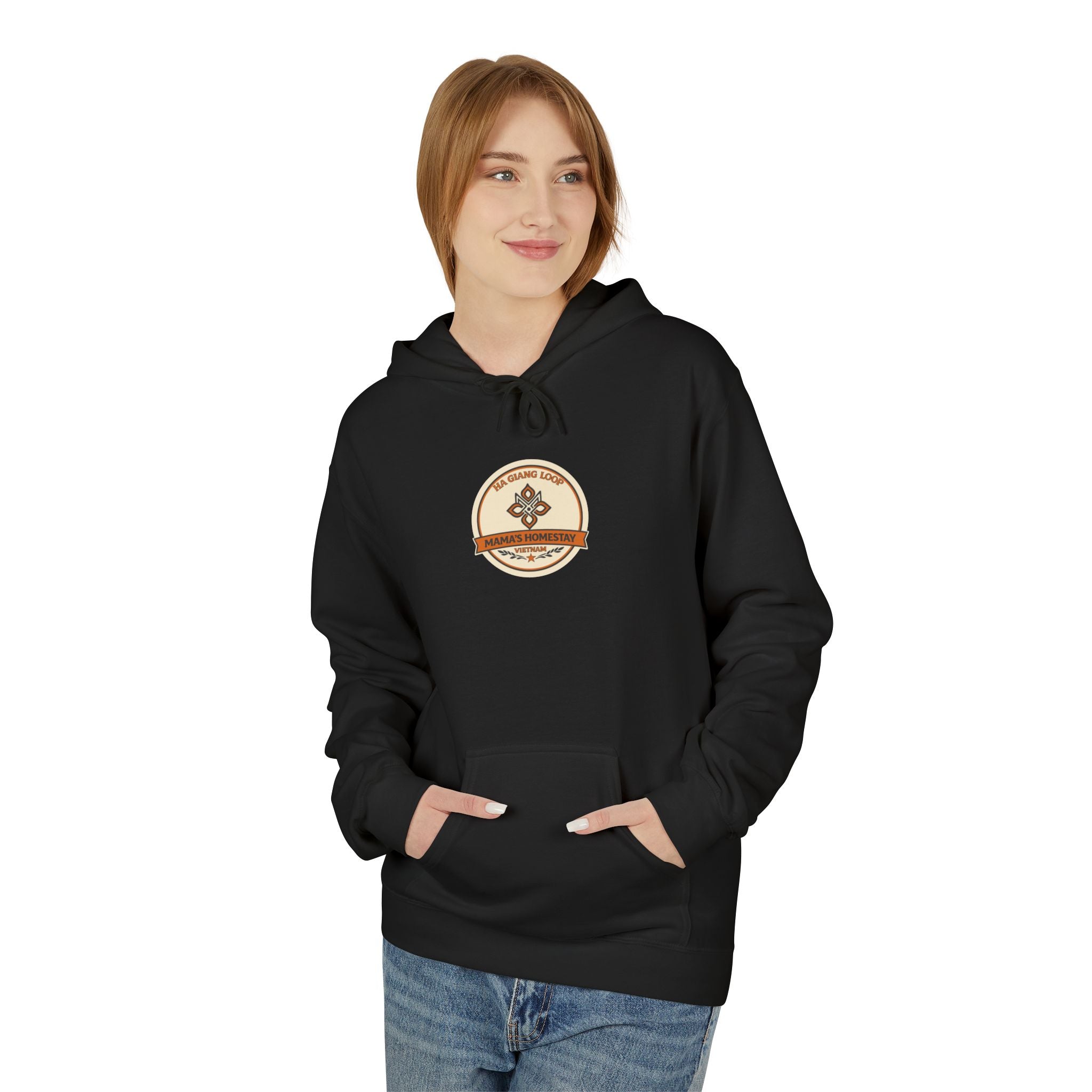 "Mama's Homestay" Ha Giang Loop Motorcycle Tour Hoodie – Upload Your Own Photo – Custom Rider Name & Date – Black Edition - Unisex